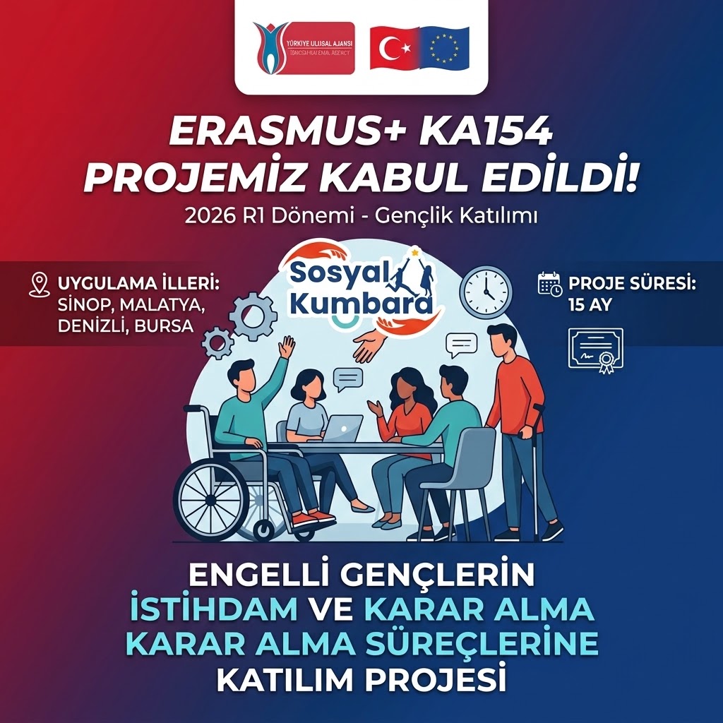 ENGELLİ GENÇLERİN İSTİHDAM VE KARAR ALMA SÜREÇLERİNE KATILIMI PROJESİ (KA154)
