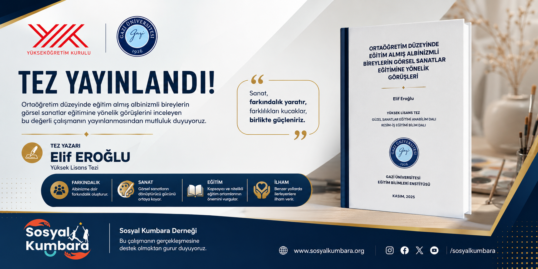 DESTEK VERDİĞİMİZ TEZ YÖK TARAFINDAN YAYINLANDI
